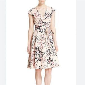 Kate Spade Blush Tiger Lily Wrap Dress